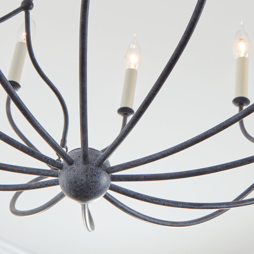 Visual Comfort Studio Richmond CC11212WGV Chandelier Light - Weathered Galvanized