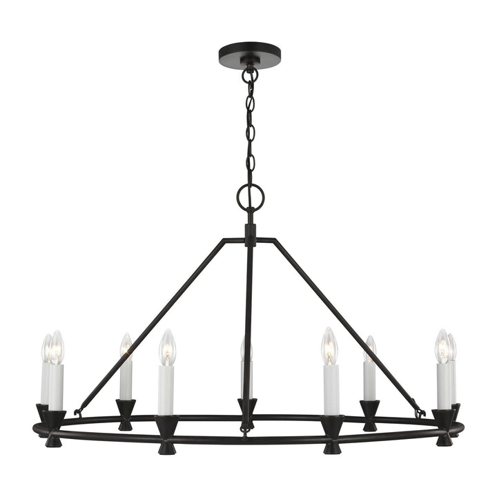 Visual Comfort Studio Keystone CC1179AI Chandelier Light - Aged Iron