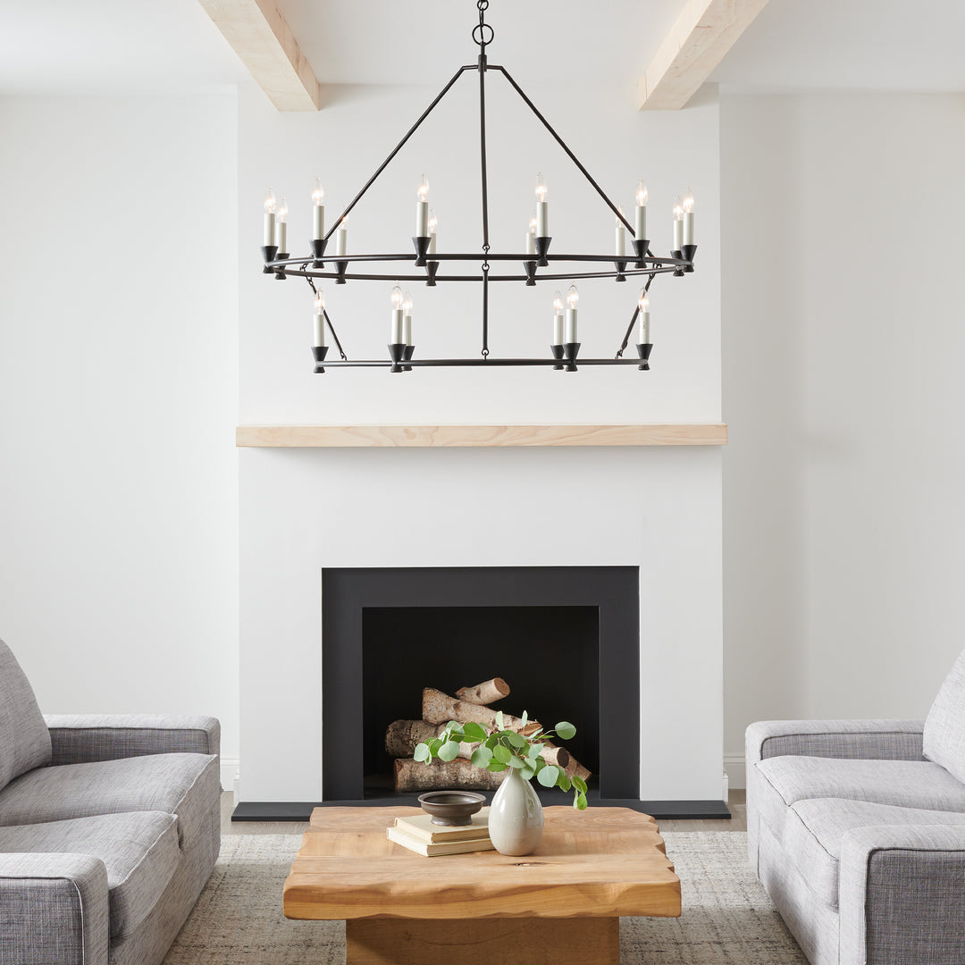 Visual Comfort Studio Keystone CC11818AI Chandelier Light - Aged Iron