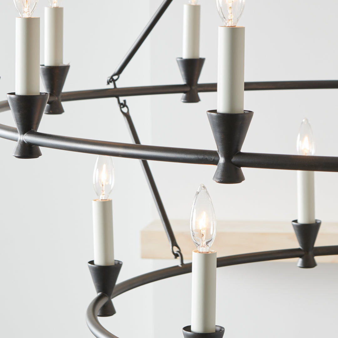 Visual Comfort Studio Keystone CC11818AI Chandelier Light - Aged Iron