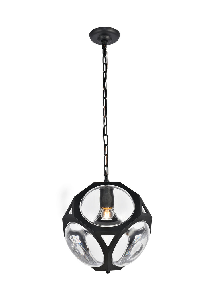 Elegant Vega 1710D12FB Pendant Light - Flat Black