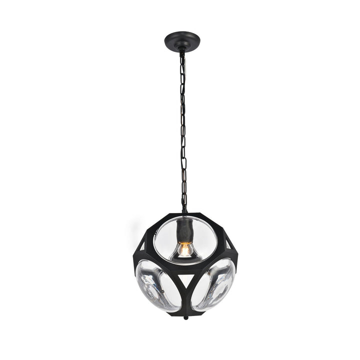 Elegant Vega 1710D12FB Pendant Light - Flat Black