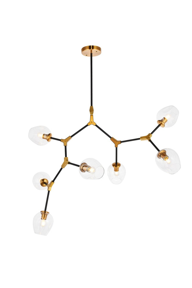 Elegant Cavoli 1712G57LAB Pendant Light - Light Antique Brass And Flat Black