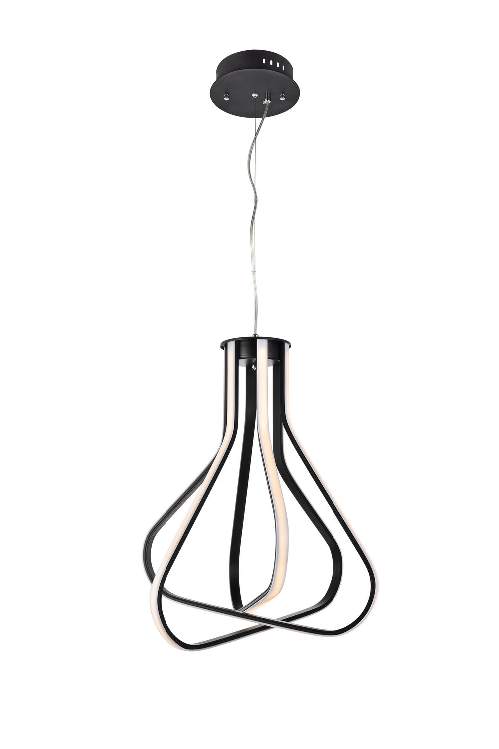 Elegant Dahlia 5105D18BK Pendant Light - Black