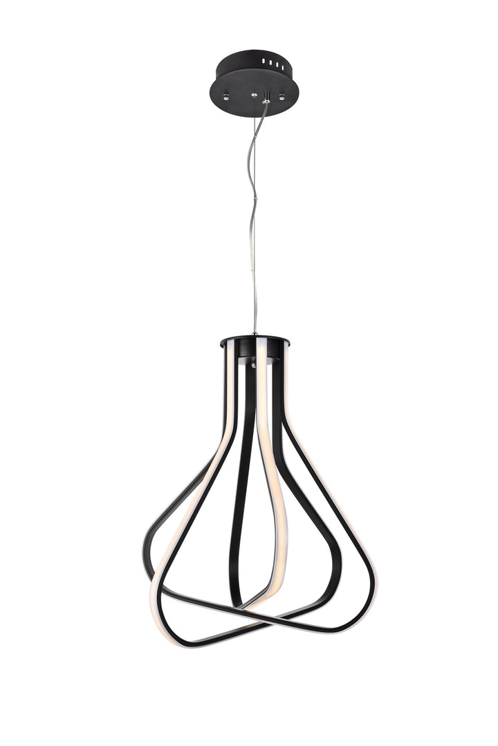 Elegant Dahlia 5105D18BK Pendant Light - Black