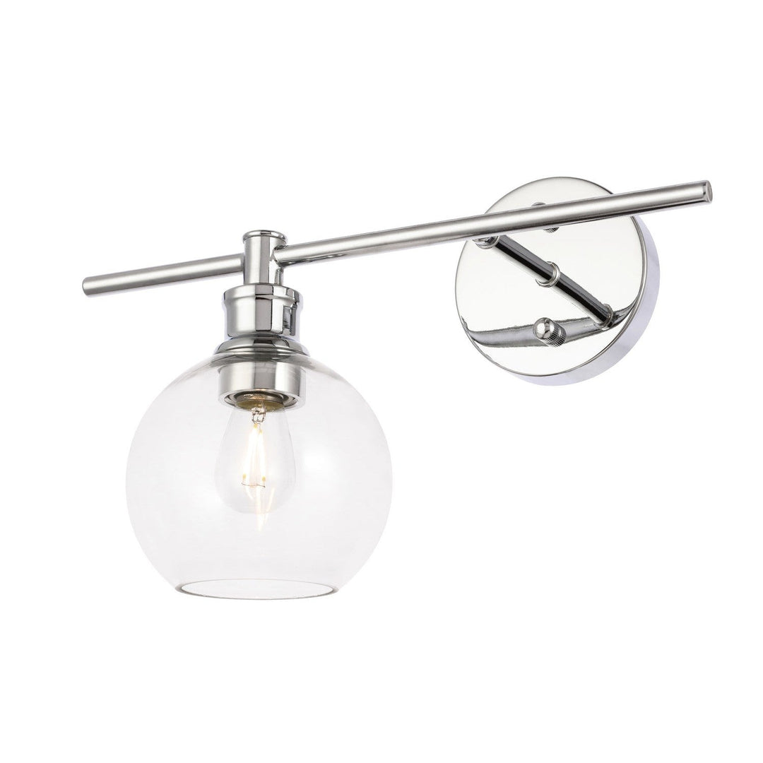 Elegant Collier LD2306C Wall Sconce Light - Chrome And Clear Glass