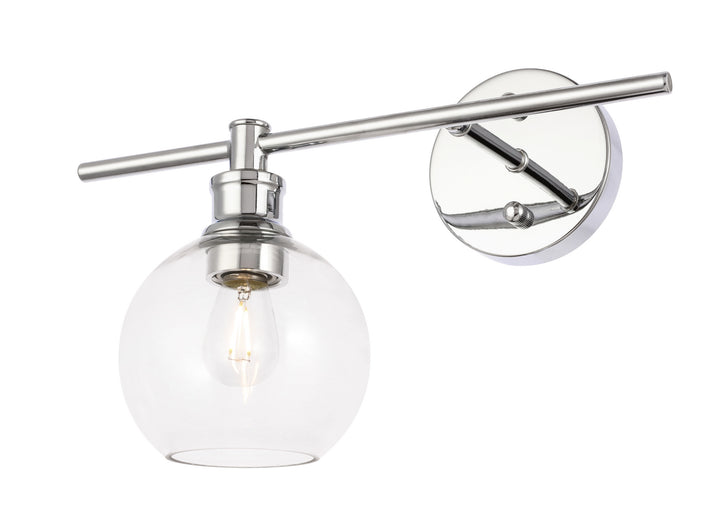 Elegant Collier LD2306C Wall Sconce Light - Chrome And Clear Glass