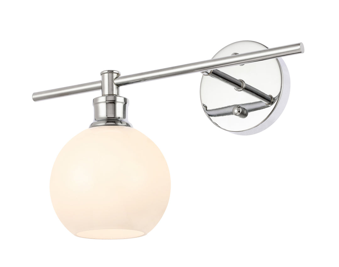 Elegant Collier LD2307C Wall Sconce Light - Chrome And Frosted White Glass