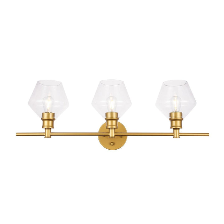 Elegant Gene LD2316BR Bath Vanity Light 8 in. wide - Brass And Clear Glass