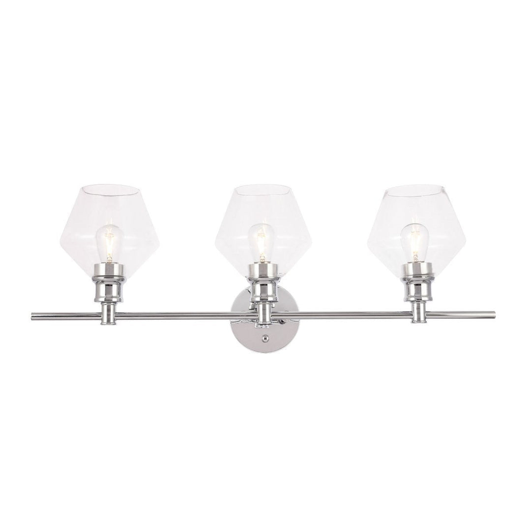 Elegant Gene LD2316C Bath Vanity Light 8 in. wide - Chrome And Clear Glass