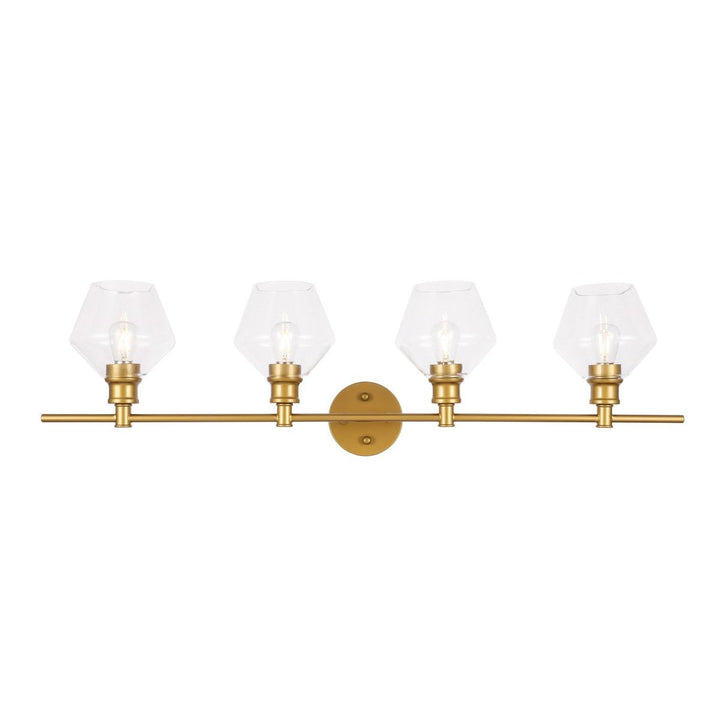 Elegant Gene LD2320BR Bath Vanity Light 8 in. wide - Brass And Clear Glass