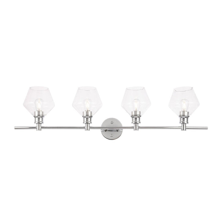 Elegant Gene LD2320C Bath Vanity Light 8 in. wide - Chrome And Clear Glass