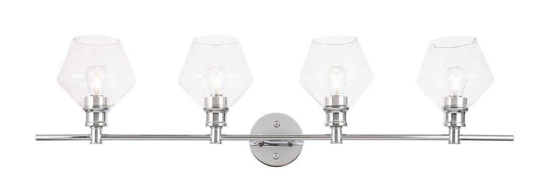 Elegant Gene LD2320C Bath Vanity Light 8 in. wide - Chrome And Clear Glass