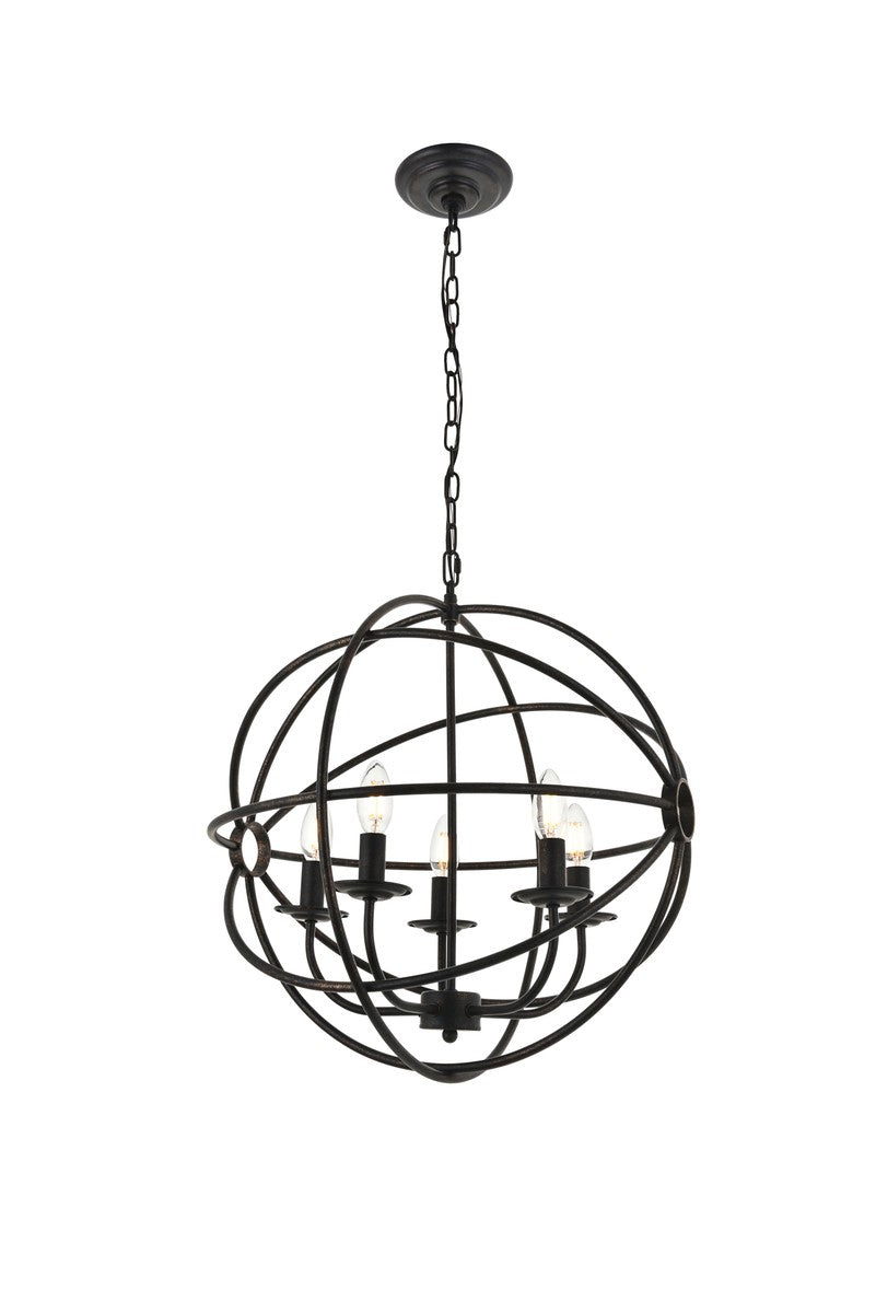 Elegant Octavia LD4006D20DB Pendant Light - Dark Brown