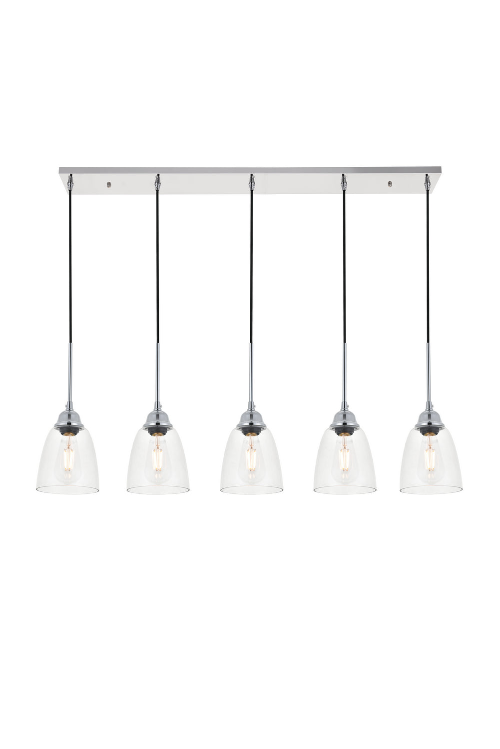 Elegant Felicity LD4013D46C Pendant Light - Chrome And Clear