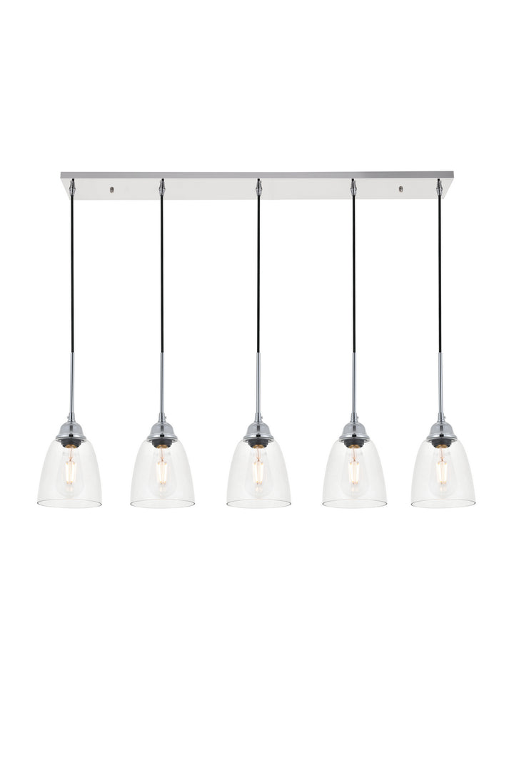 Elegant Felicity LD4013D46C Pendant Light - Chrome And Clear