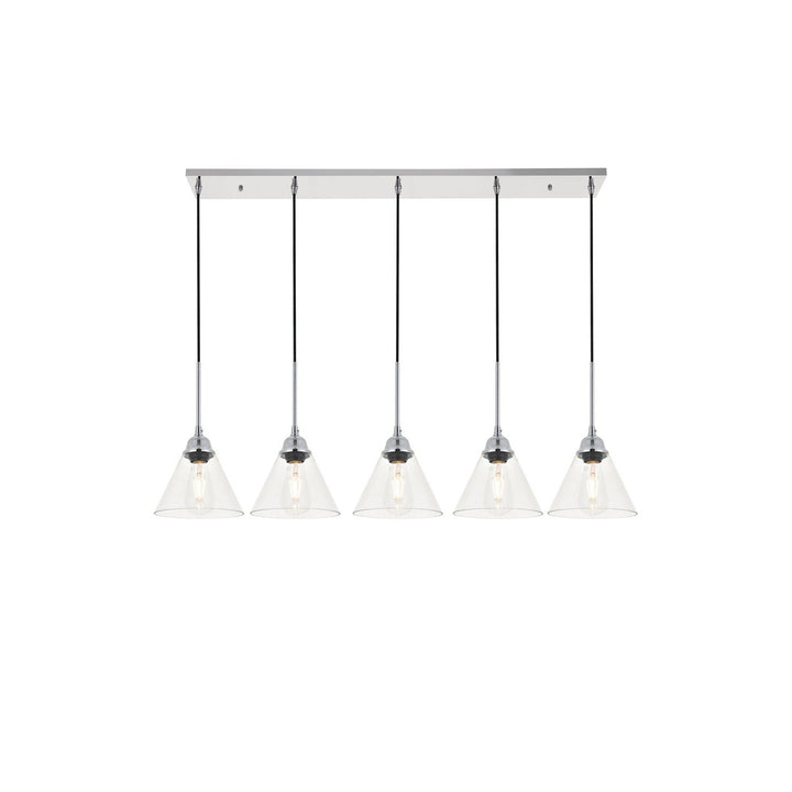 Elegant Histoire LD4017D48C Pendant Light - Chrome And Clear