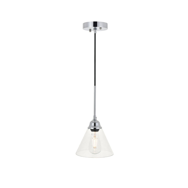 Elegant Histoire LD4017D7C Pendant Light - Chrome And Clear