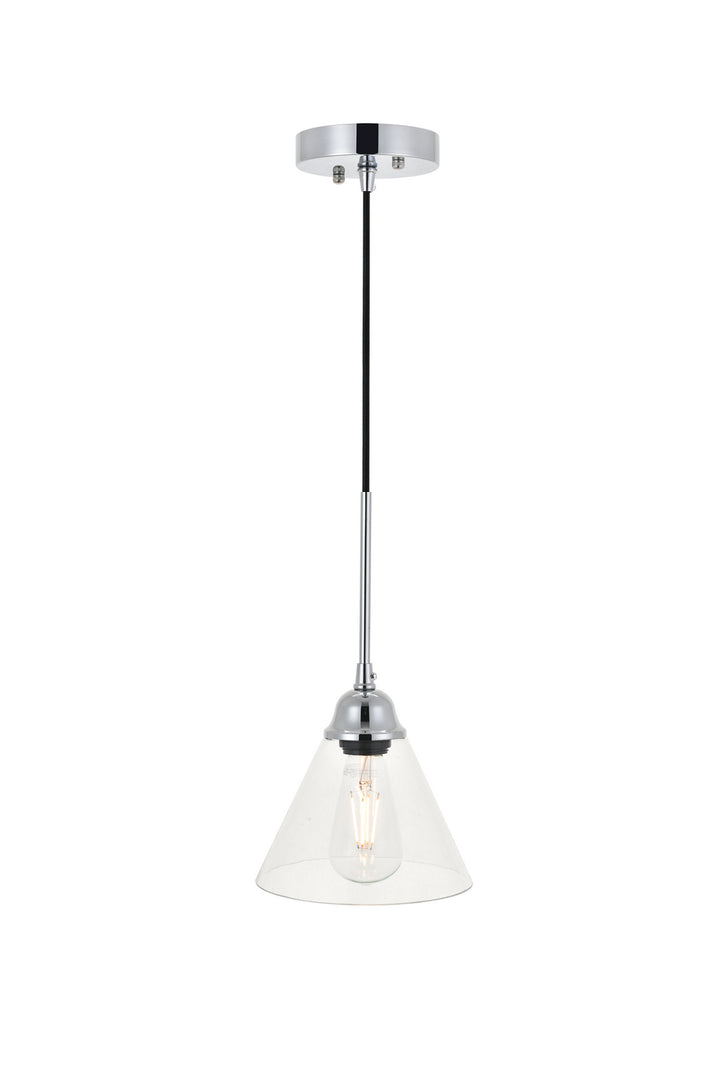 Elegant Histoire LD4017D7C Pendant Light - Chrome And Clear