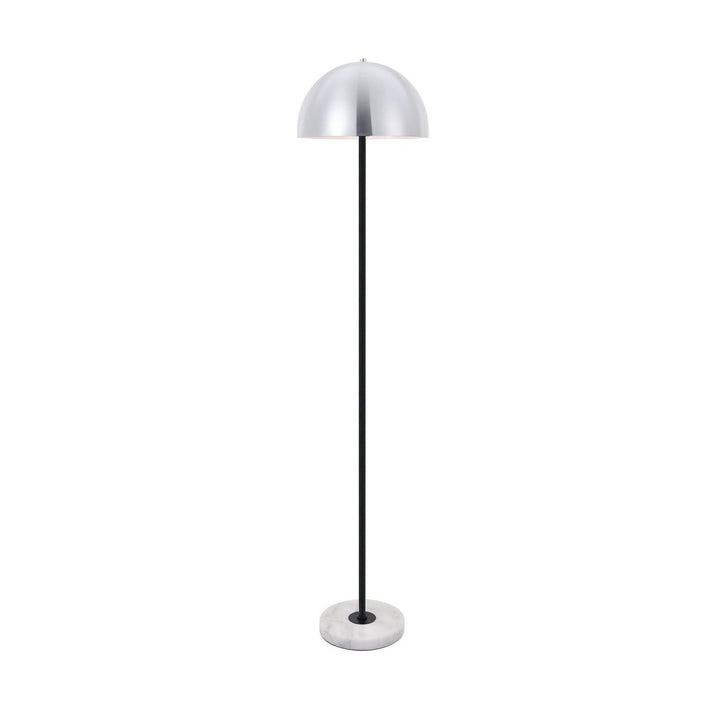 Elegant Lighting LD4027F14BN Forte One Light Floor Lamp Lamp Pewter, Nickel, Silver