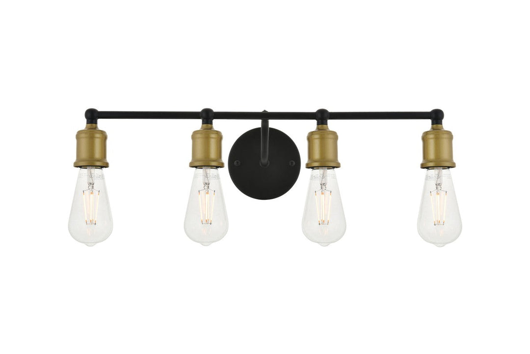 Elegant Serif LD4028W22BRB Bath Vanity Light 23 in. wide - Brass And Black