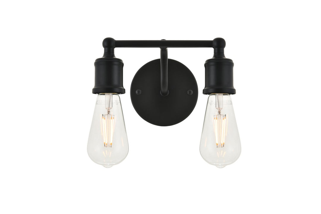 Elegant Serif LD4028W9BK Bath Vanity Light 9 in. wide - Black