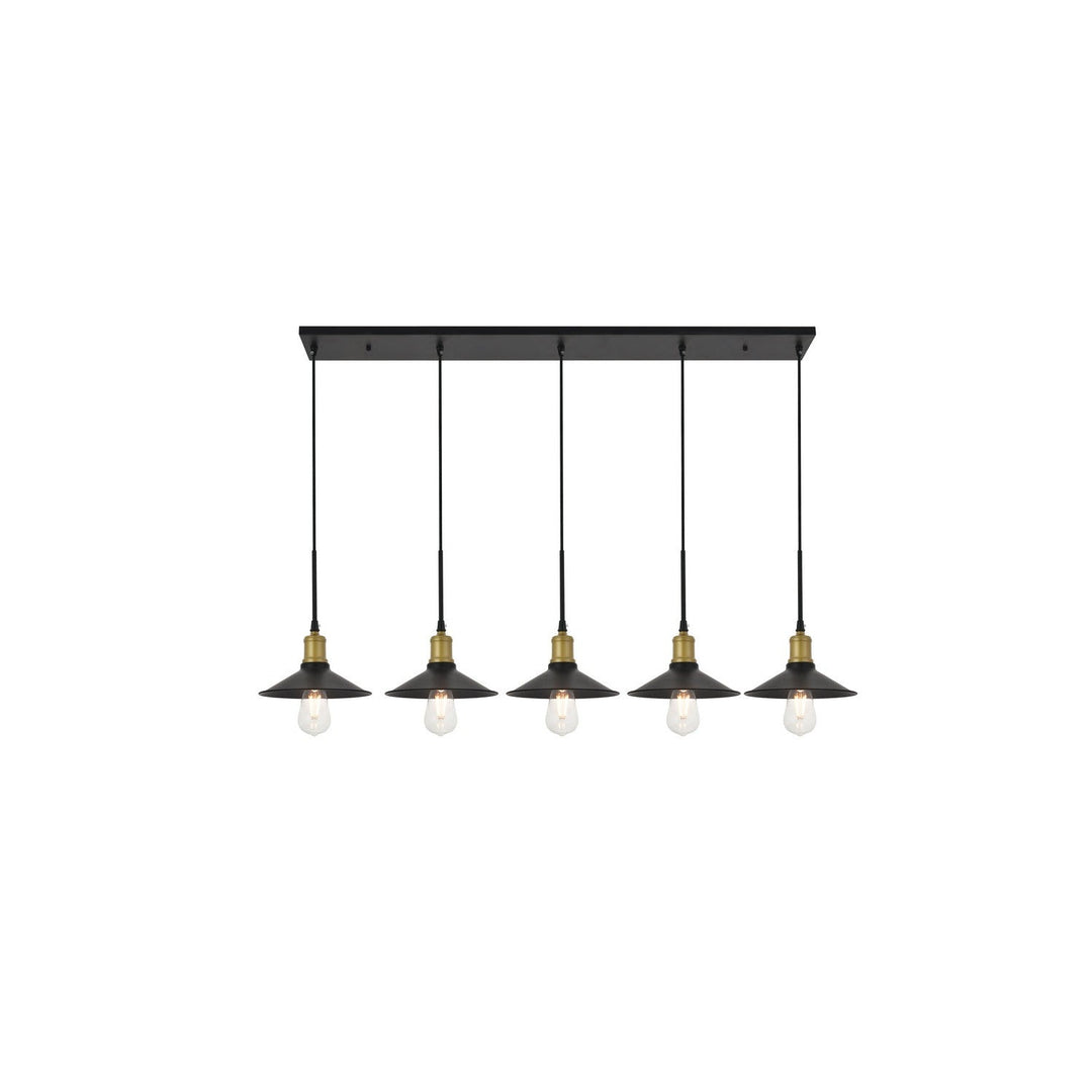 Elegant Etude LD4033D49BRB Pendant Light - Brass And Black