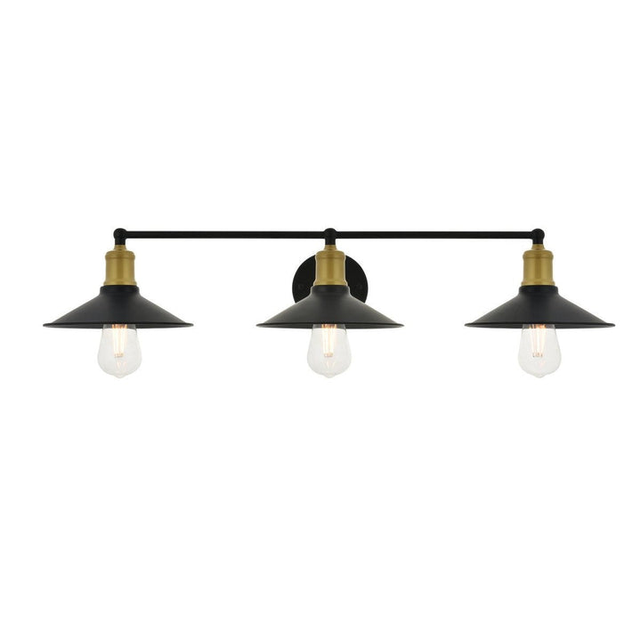 Elegant Etude LD4033W33BRB Bath Vanity Light 34 in. wide - Brass And Black