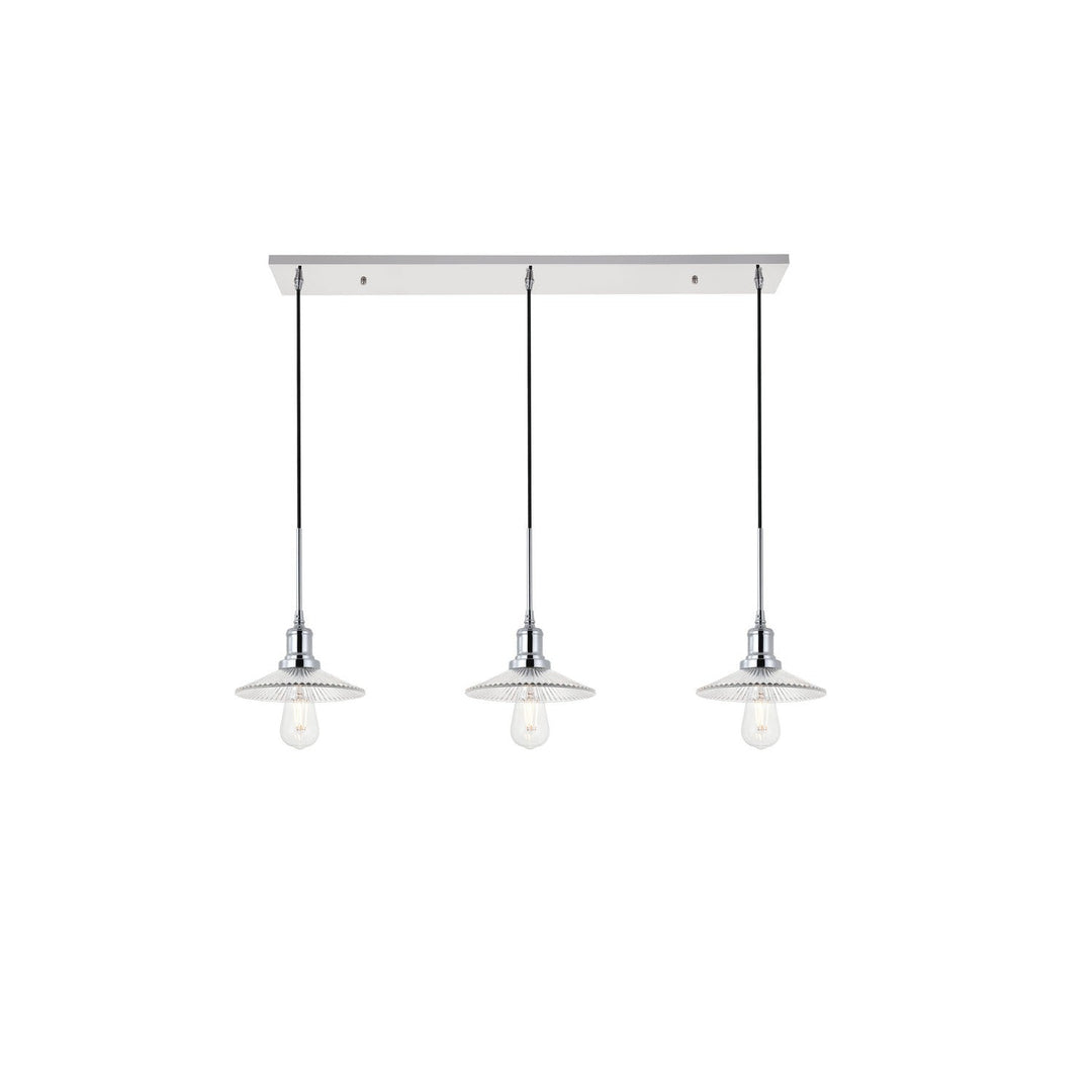 Elegant Waltz LD4040D41C Pendant Light - Chrome And Clear