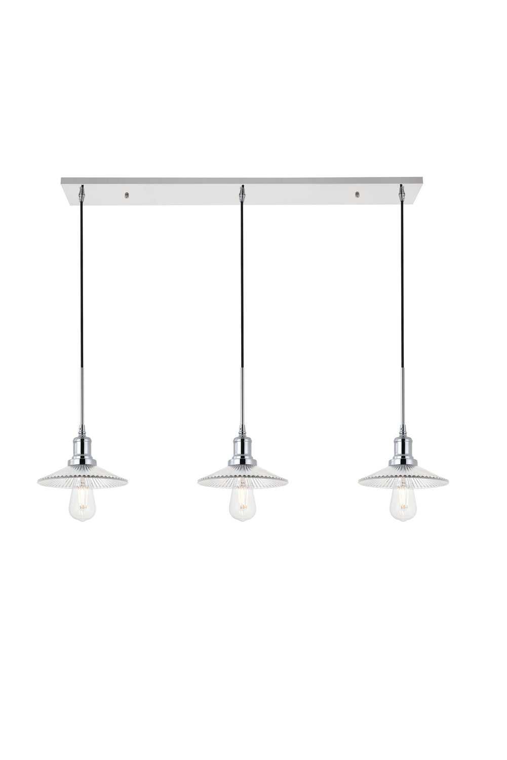 Elegant Waltz LD4040D41C Pendant Light - Chrome And Clear