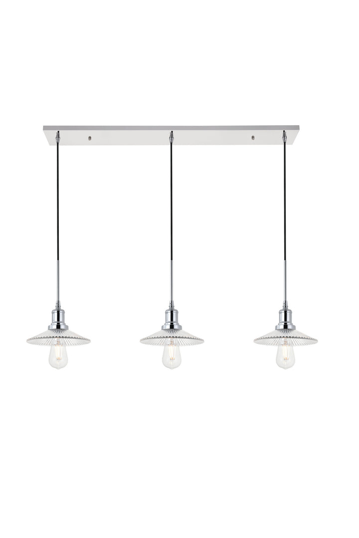 Elegant Waltz LD4040D41C Pendant Light - Chrome And Clear