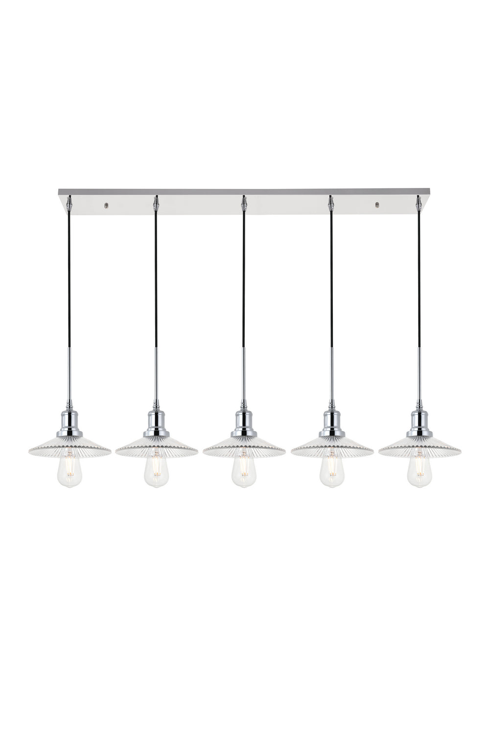 Elegant Waltz LD4040D48C Pendant Light - Chrome And Clear