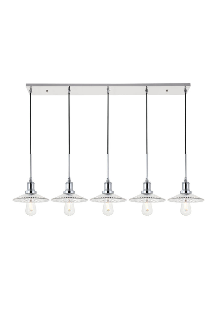 Elegant Waltz LD4040D48C Pendant Light - Chrome And Clear