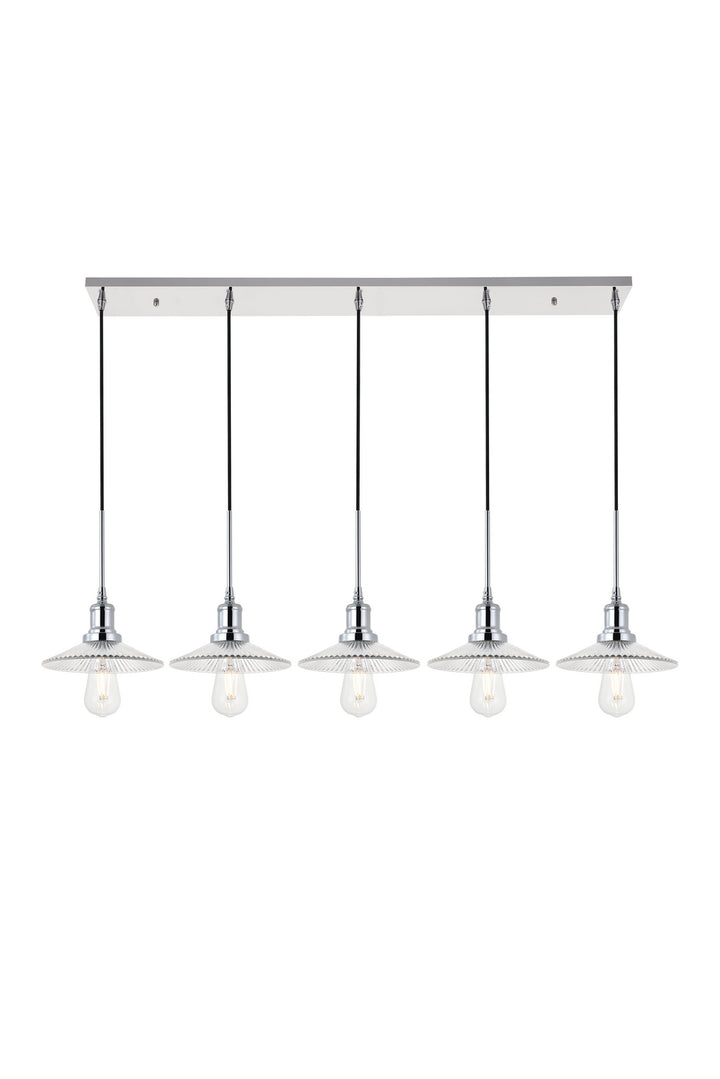 Elegant Waltz LD4040D48C Pendant Light - Chrome And Clear