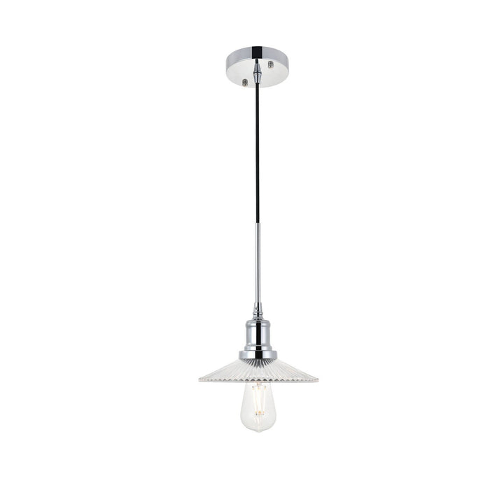 Elegant Waltz LD4040D8C Pendant Light - Chrome And Clear