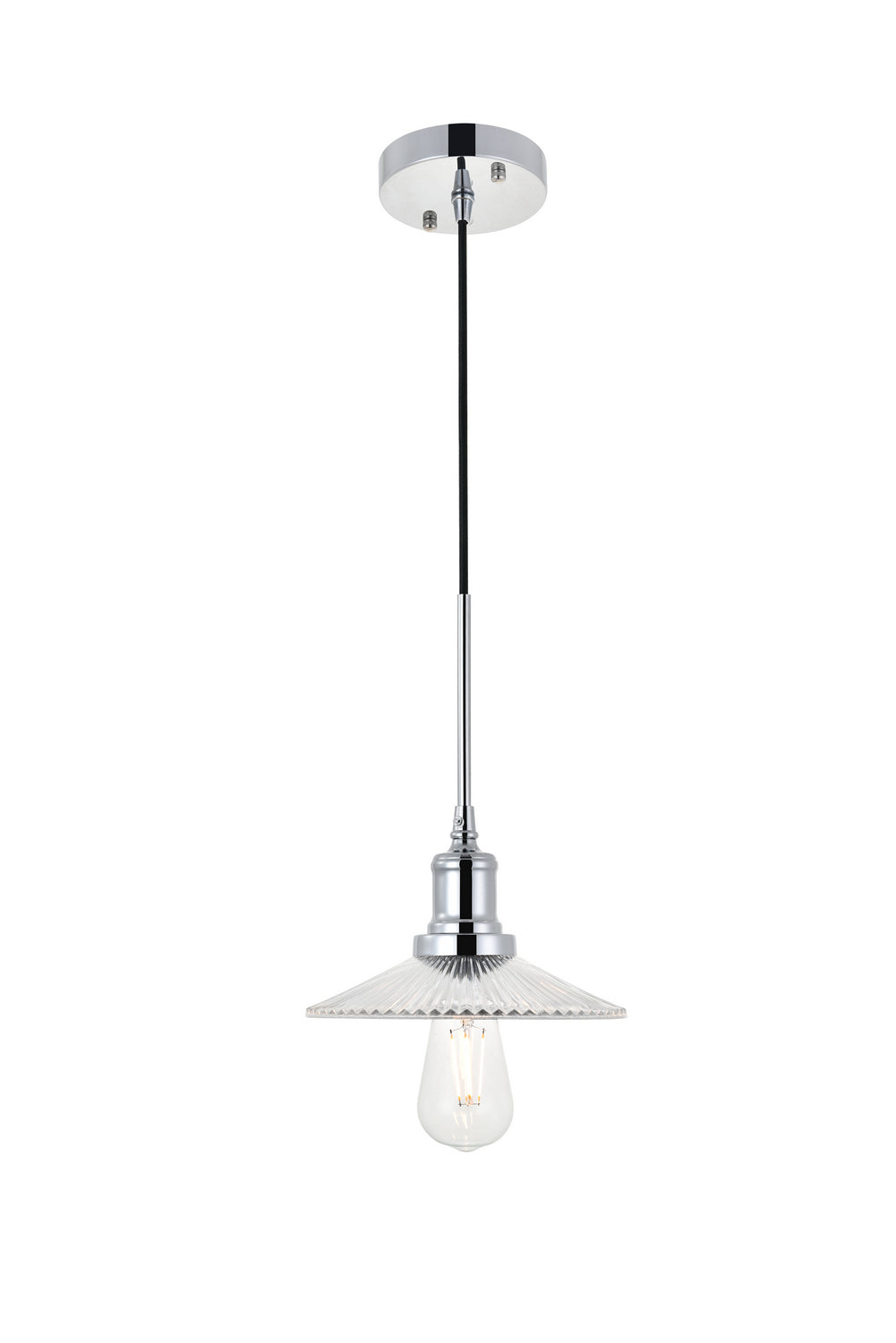 Elegant Waltz LD4040D8C Pendant Light - Chrome And Clear