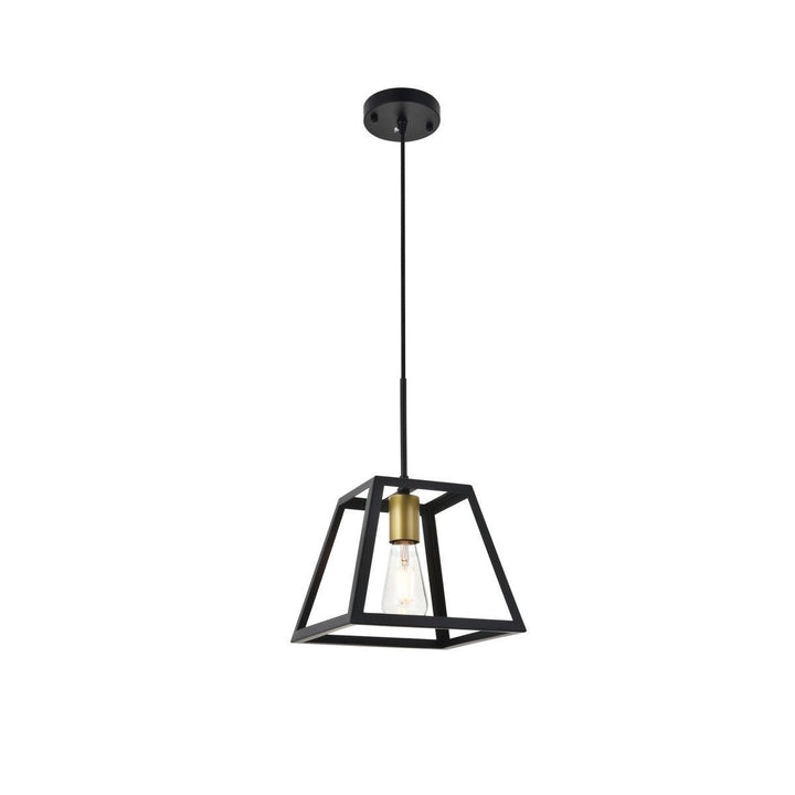 Elegant Resolute LD4061D10BRB Pendant Light - Brass And Black