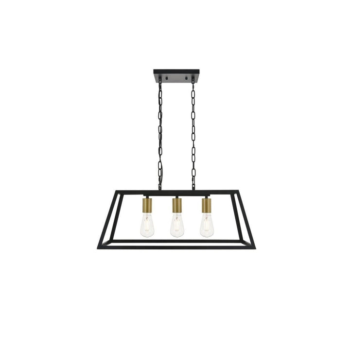 Elegant Resolute LD4061D25BRB Pendant Light - Brass And Black