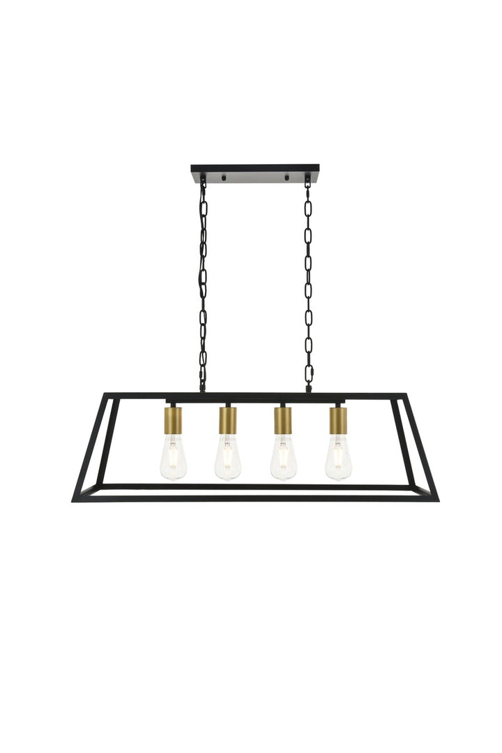 Elegant Resolute LD4061D32BRB Pendant Light - Brass And Black