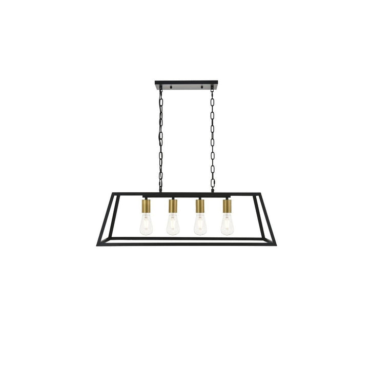 Elegant Resolute LD4061D32BRB Pendant Light - Brass And Black