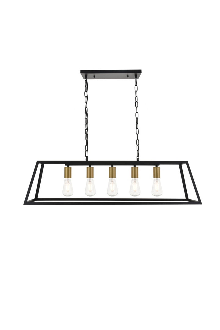 Elegant Resolute LD4061D38BRB Pendant Light - Brass And Black