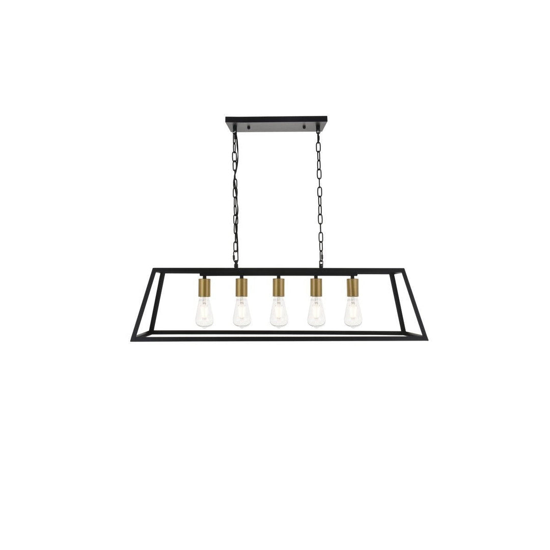 Elegant Resolute LD4061D38BRB Pendant Light - Brass And Black