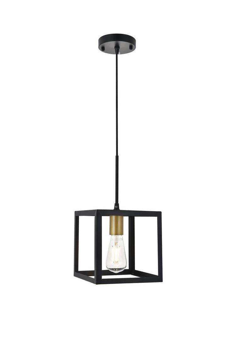 Elegant Resolute LD4063D8BRB Pendant Light - Brass And Black