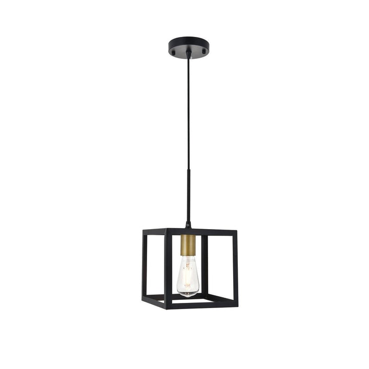 Elegant Resolute LD4063D8BRB Pendant Light - Brass And Black