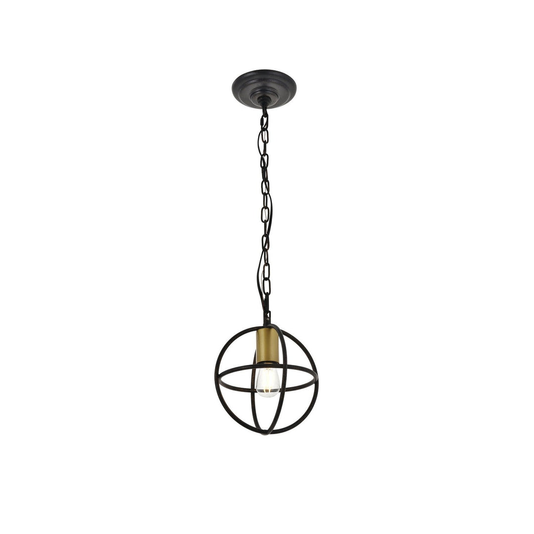 Elegant Octavia LD4067D8BRD Pendant Light - Brass And Dark Brown