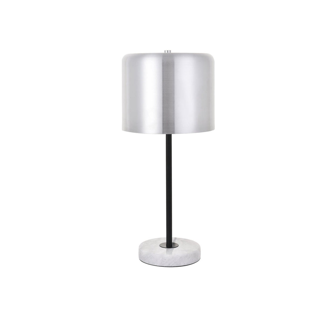 Elegant Lighting LD4075T10BN  Exemplar Lamp Brushed Nickel And Black And White