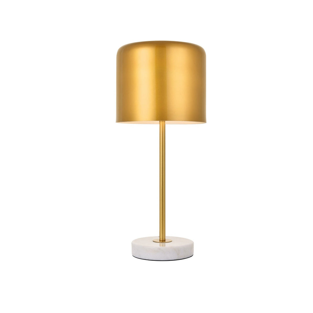 Elegant Lighting LD4075T10SG  Exemplar Lamp Satin Gold And White