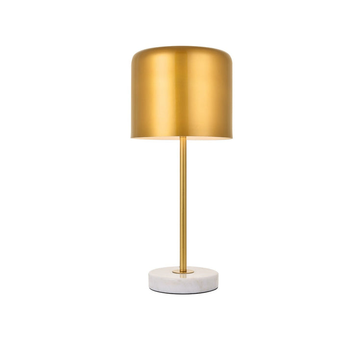 Elegant Lighting LD4075T10SG  Exemplar Lamp Satin Gold And White