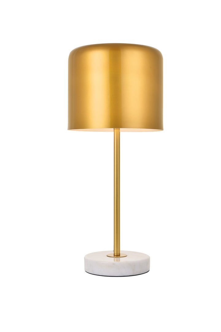 Elegant Lighting LD4075T10SG  Exemplar Lamp Satin Gold And White