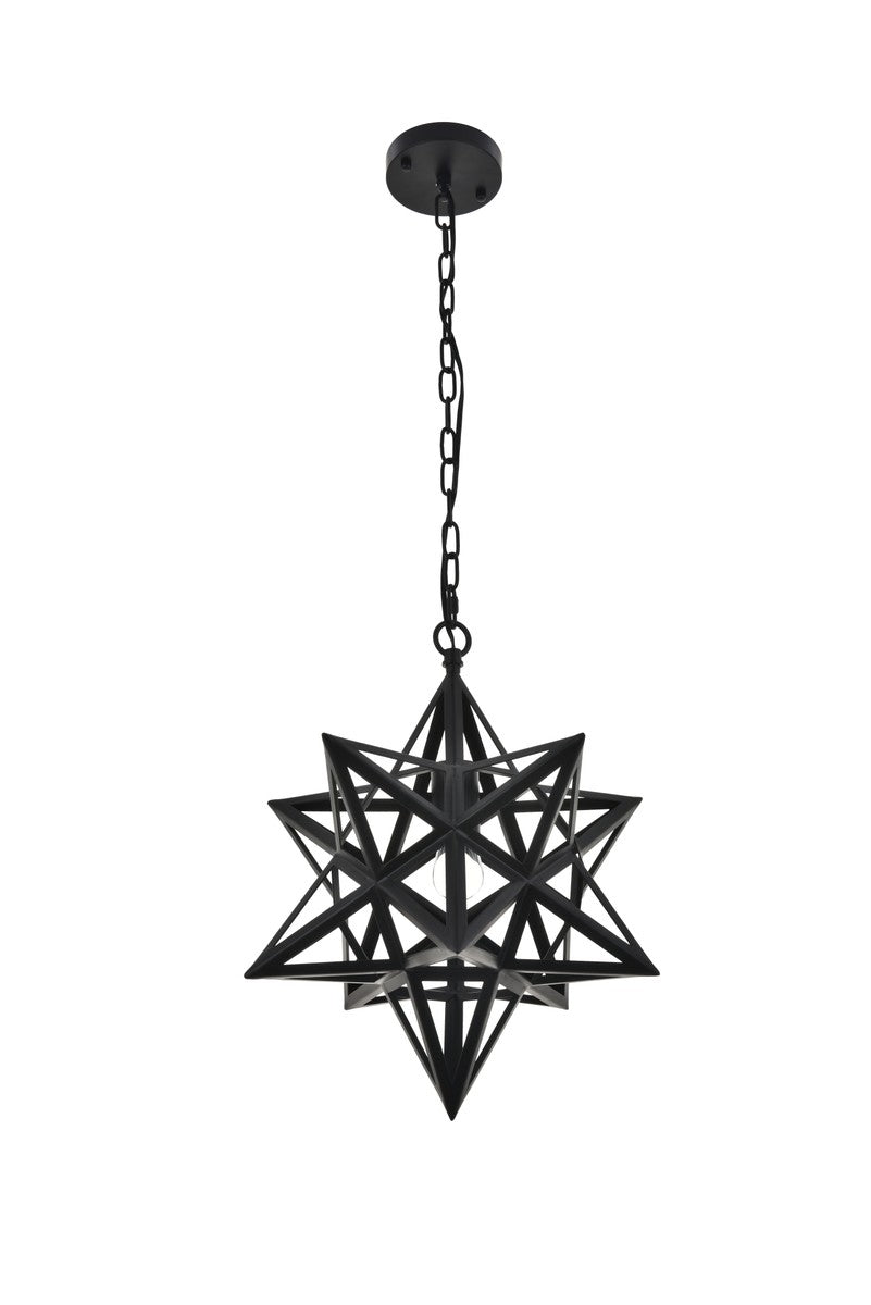 Elegant Nocturne LD4076D16BK Pendant Light - Black